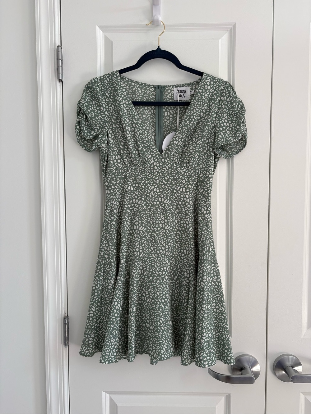 Princess Polly Sage Green Floral Mini Dress